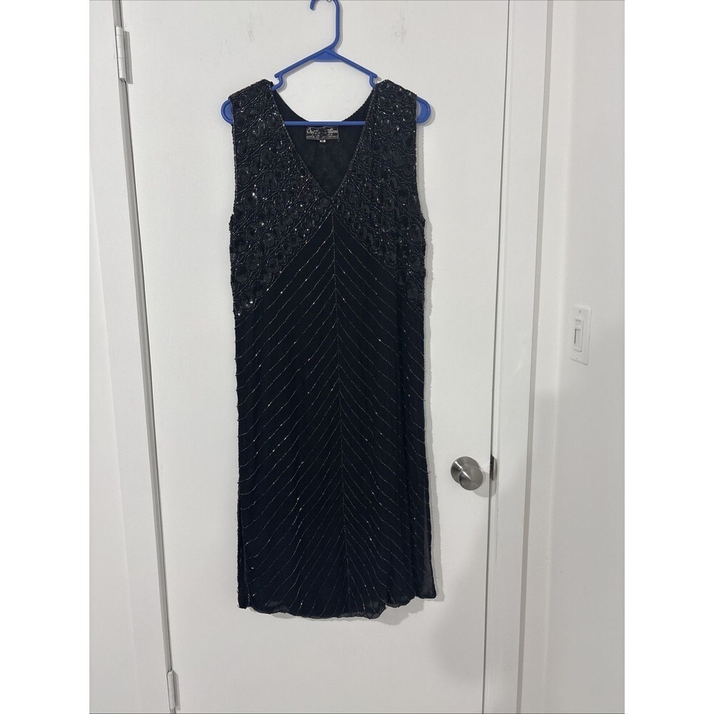 Creative Creations 100% Silk Dress Beads & Sequins Beautiful Medium